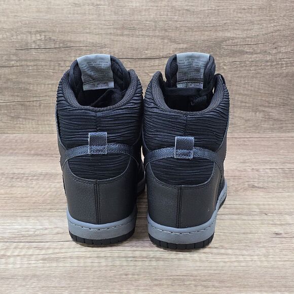 Nike Dunk Sky High Women's 8.5 Black Metallic Hematite Hidden Wedge Heel Shoes - Picture 4 of 9